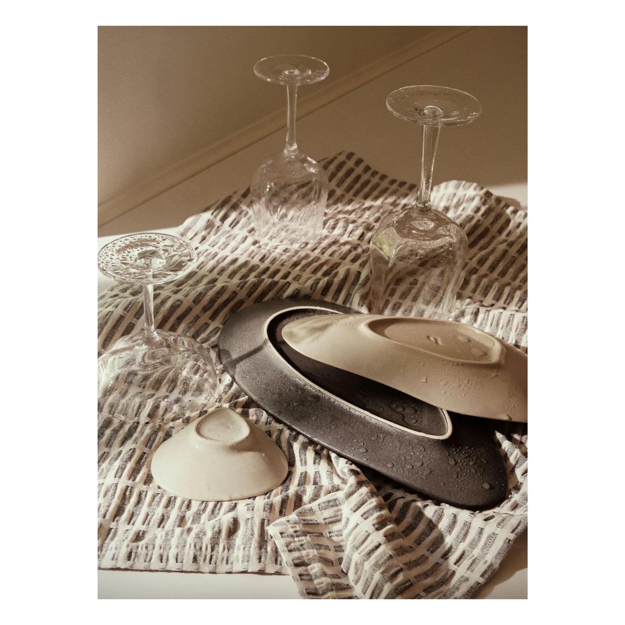 Broste Copenhagen - Paños de cocina Folke - Juego de 2 | Gris