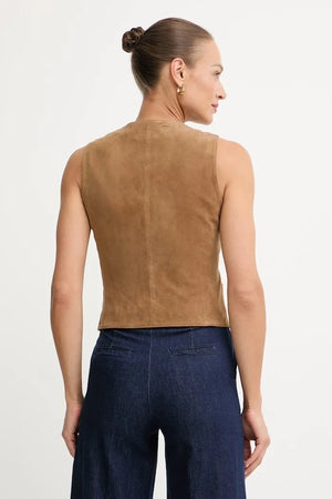 Weekend Max Mara Chaleco de mujer de gamuza VETUSTA