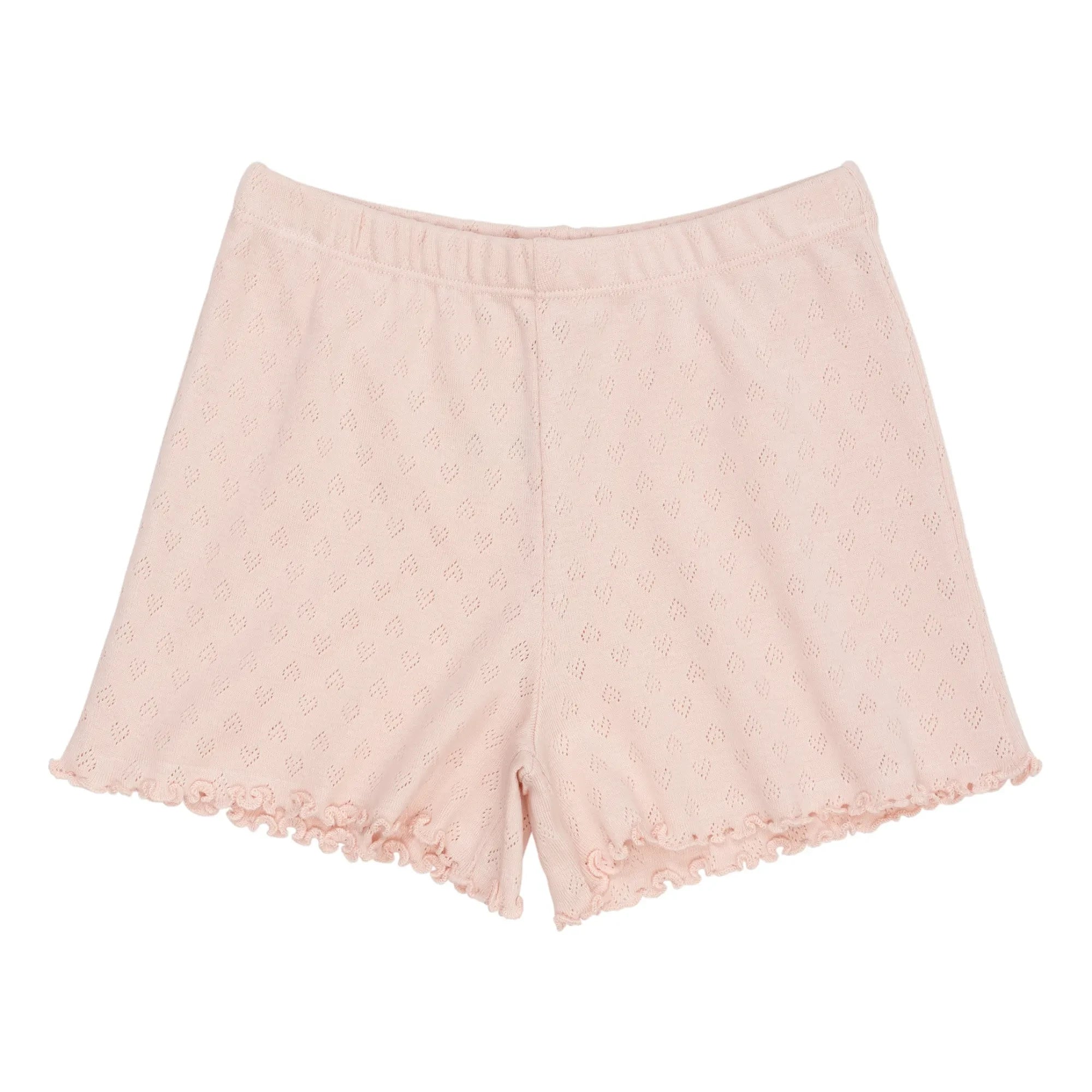 Copenhagen Colors - Pantalones Cortos de Algodón Orgánico Calado | Rosa Claro