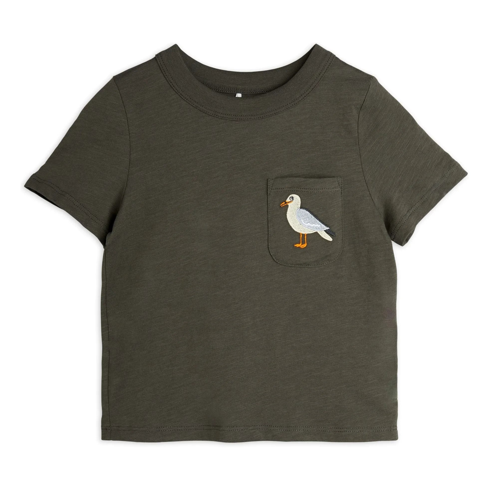 Mini Rodini - Camiseta Gaviota Algodón orgánico | Negro