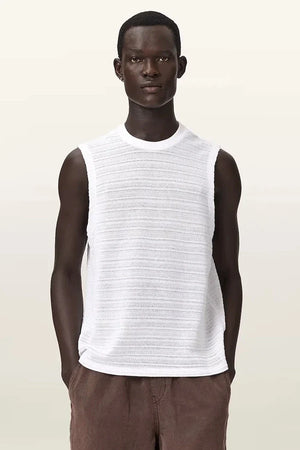 AllSaints camiseta sin mangas de algodón para hombre COVE