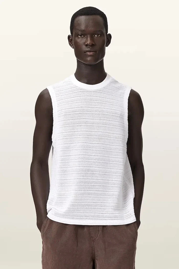 AllSaints camiseta sin mangas de algodón para hombre COVE