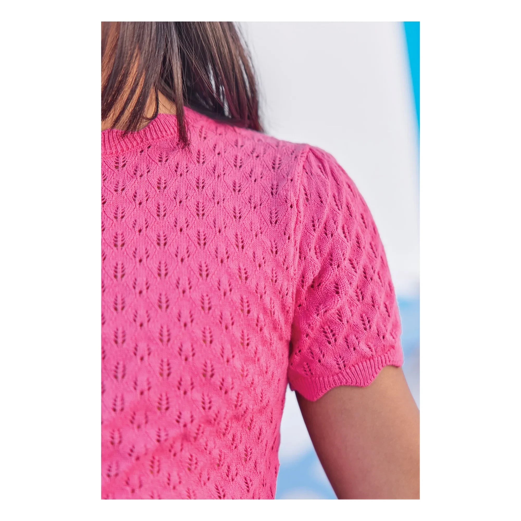 Tartine et Chocolat - Camiseta de punto festoneada | Rosa