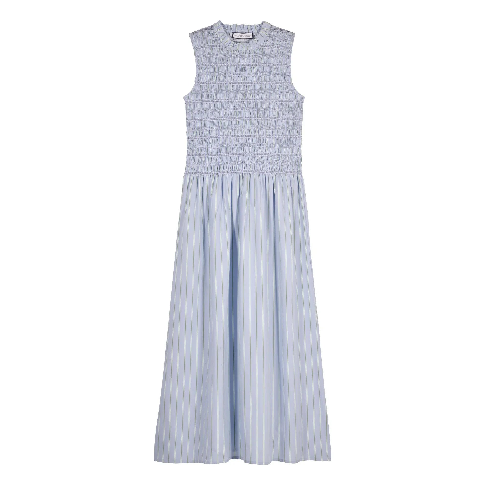 Maria de la Orden - Vestido de algodón a rayas Saint Barth | Azul claro