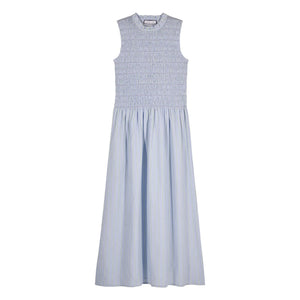 Maria de la Orden - Vestido de algodón a rayas Saint Barth | Azul claro