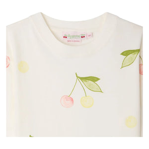 Bonpoint - Camiseta de algodón orgánico Thida Cerises | Crudo