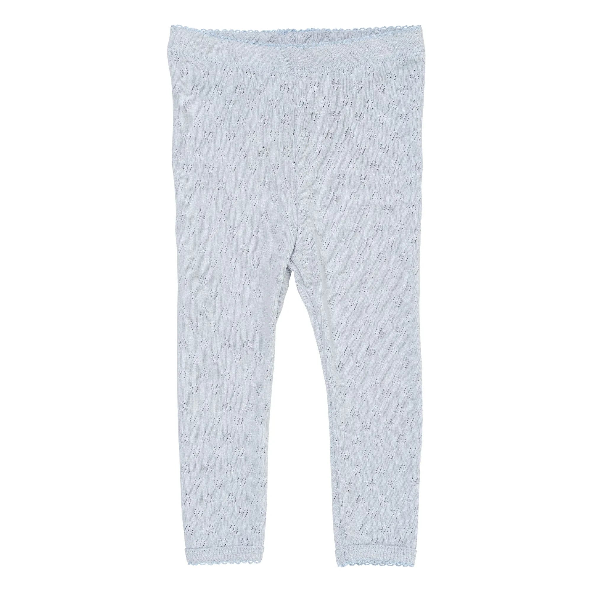 Copenhagen Colors - Punto Calado Corazones Algodón Orgánico | Azul claro