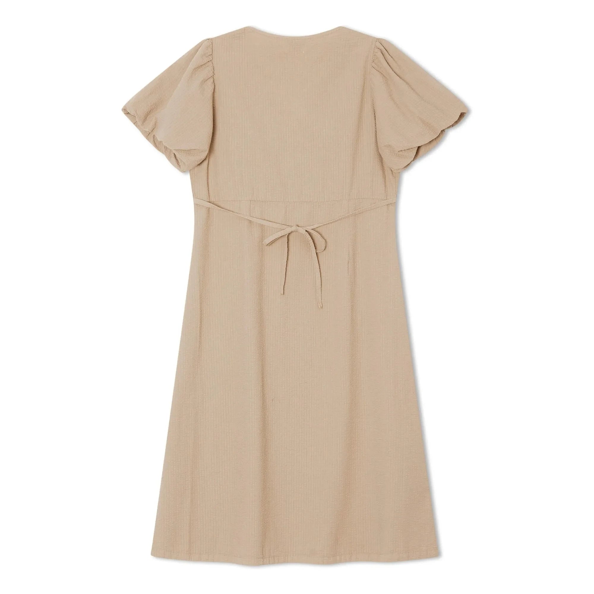 Matona - Vestido de algodón orgánico de largo medio | Arena