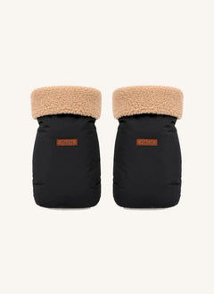 Töastie - Guantes de cochecito de bebé de fibra reciclada | Negro