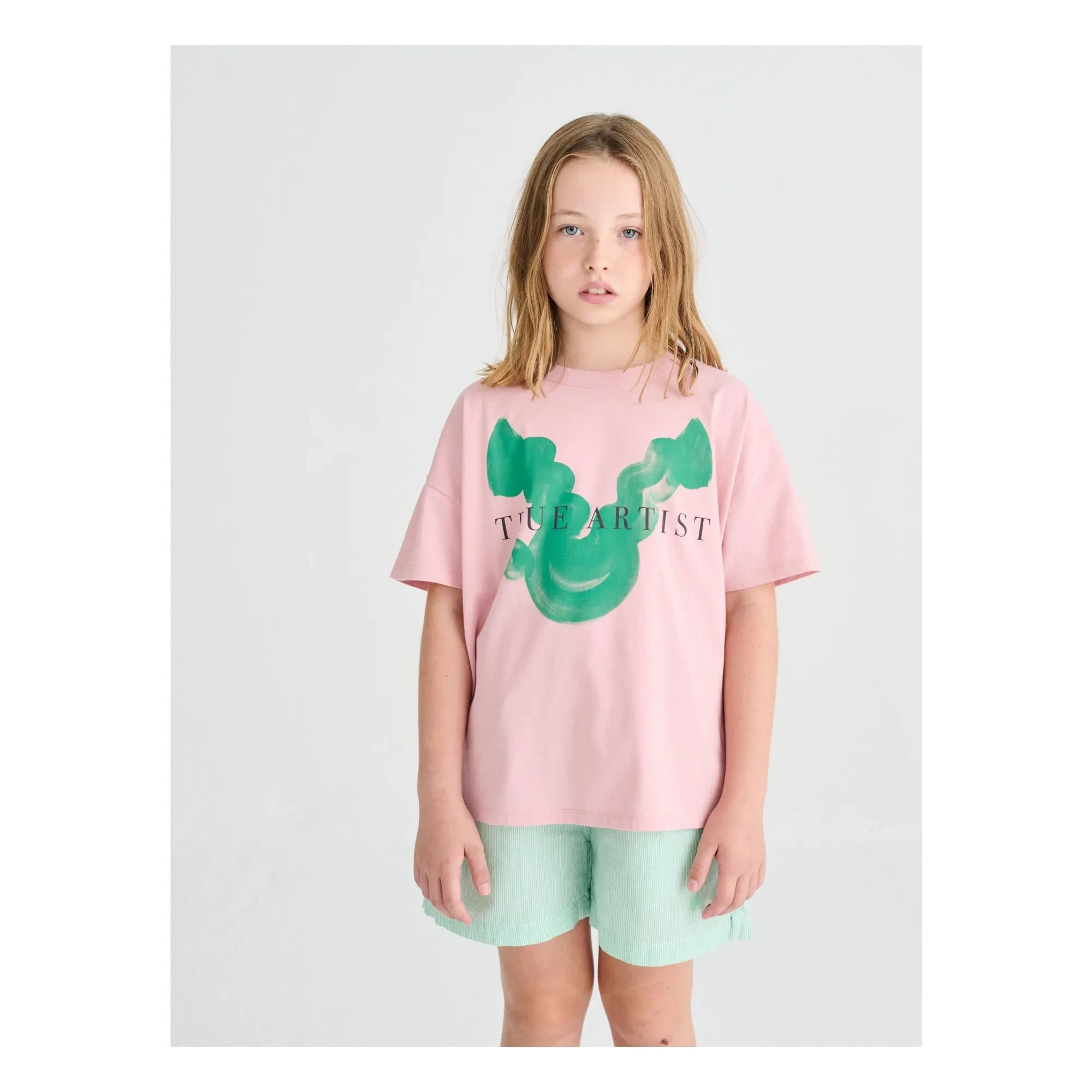 True Artist - Pantalones cortos a rayas verdes N°11