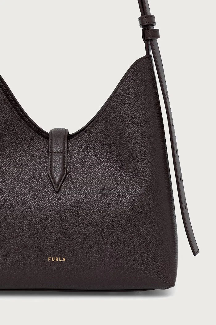 Bolso hobo de piel para mujer Goccia S Hobo