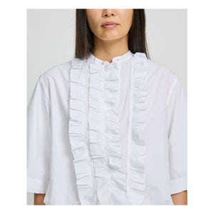 Laurence Bras - Blusa Magrita Corta de Algodón | Blanca