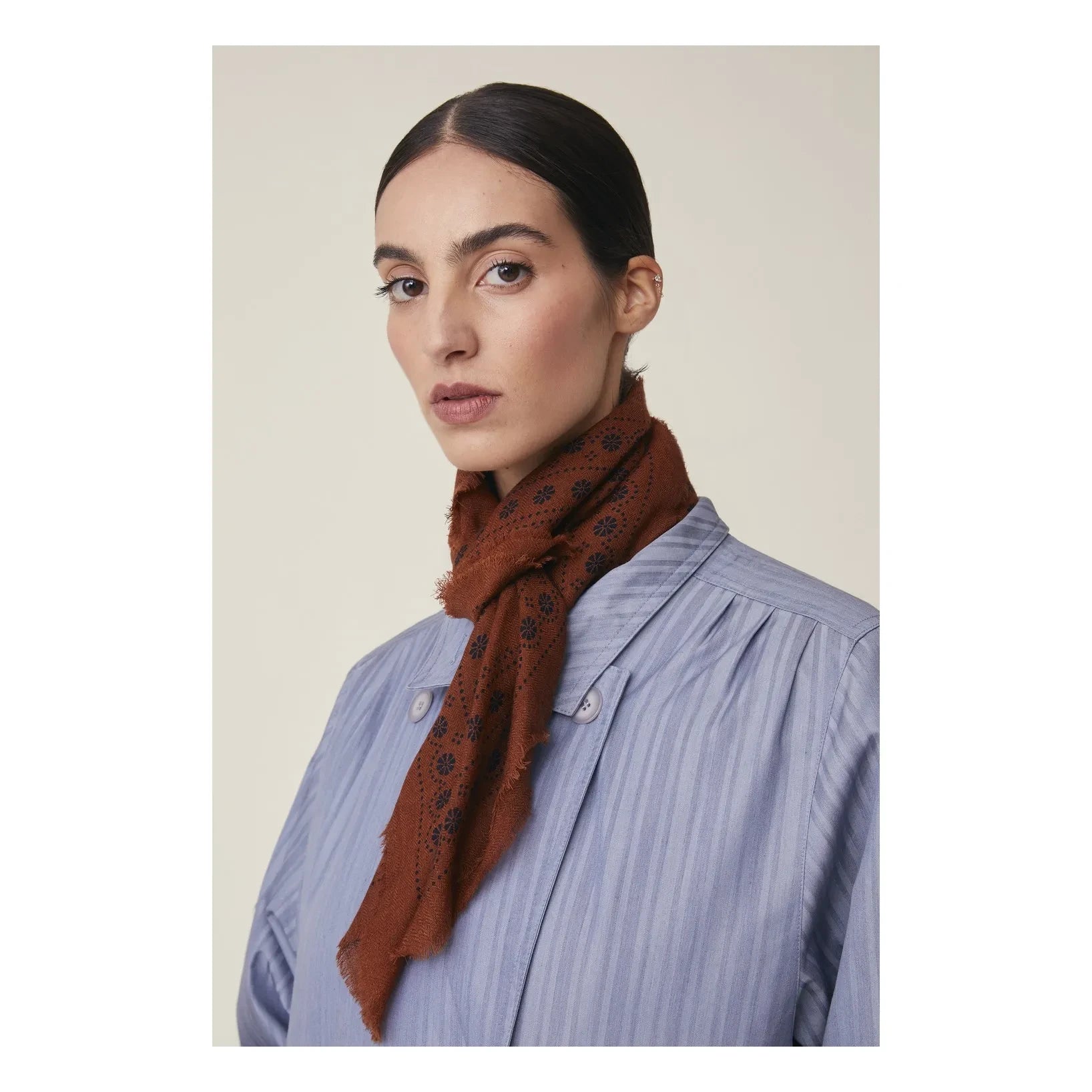 Moismont - Bufanda Achille nº 851, Lana | Rojo Herrumbre