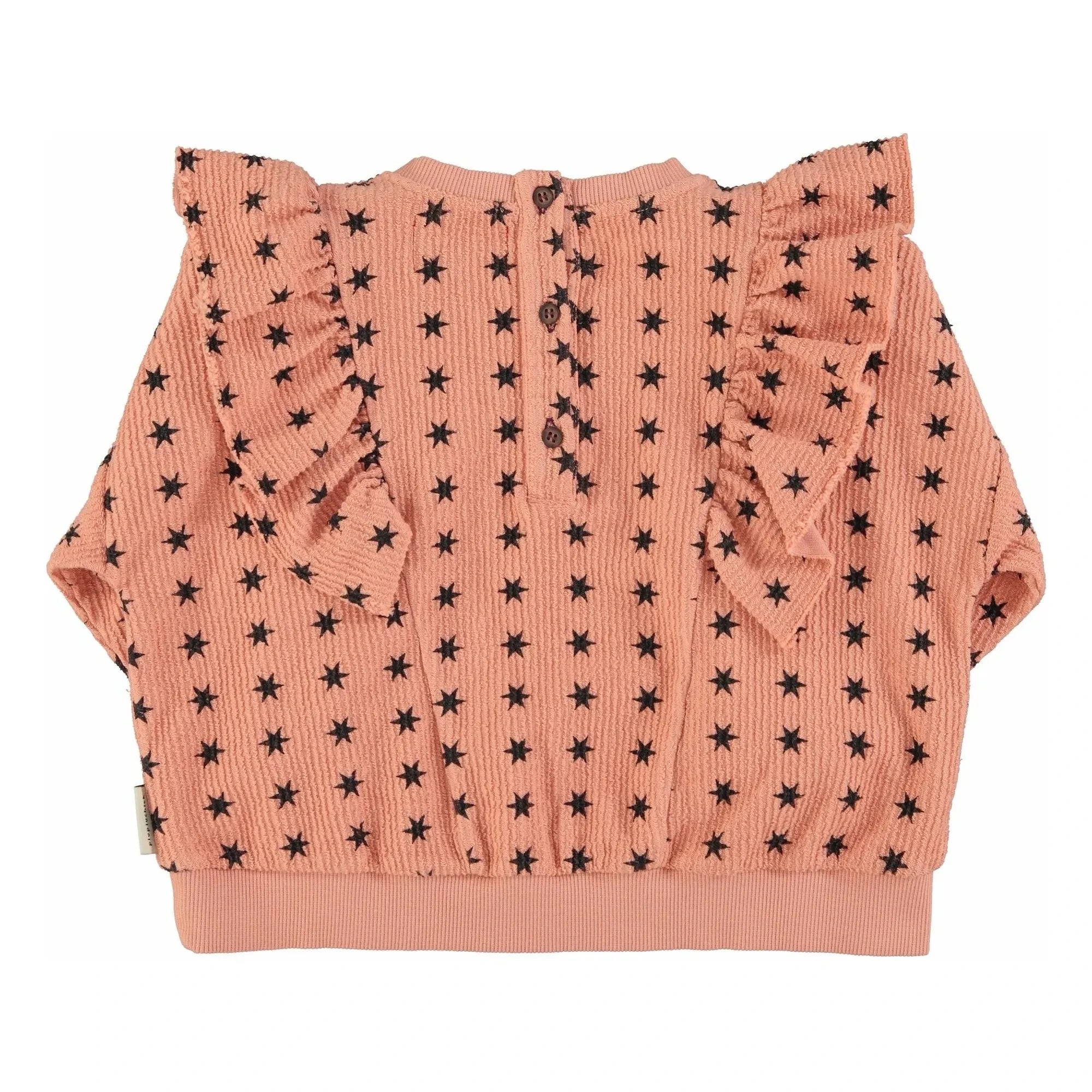 Piupiuchick - Sudadera de rayas Estrellas Algodón orgánico | Coral