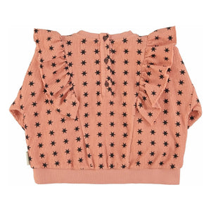 Piupiuchick - Sudadera de rayas Estrellas Algodón orgánico | Coral