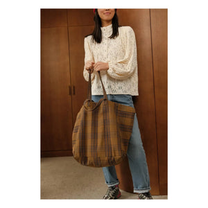 Rose in April - Bolso tote Elisa Tartán | Marrón