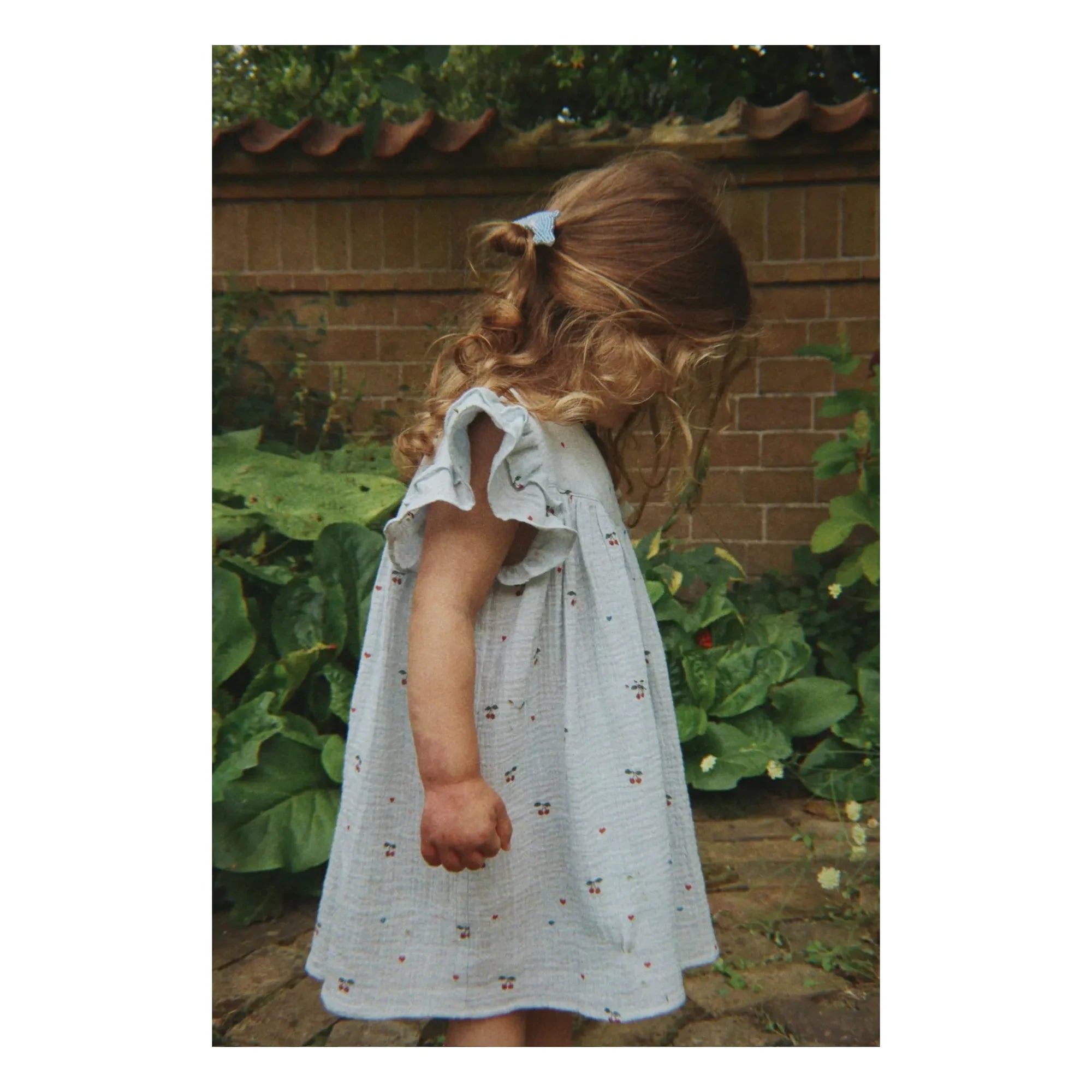 Konges Sløjd - Vestido de algodón orgánico Coco Cerises | Azul claro