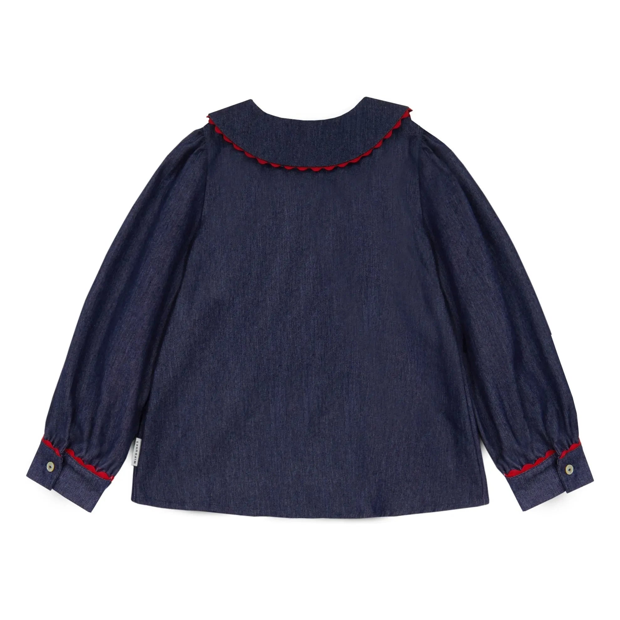 Mipounet - Jean Claudine Blusa Cecilia con Cuello | Azul Oscuro