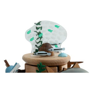 Wooderful life - Caja de Música de Madera con Peces