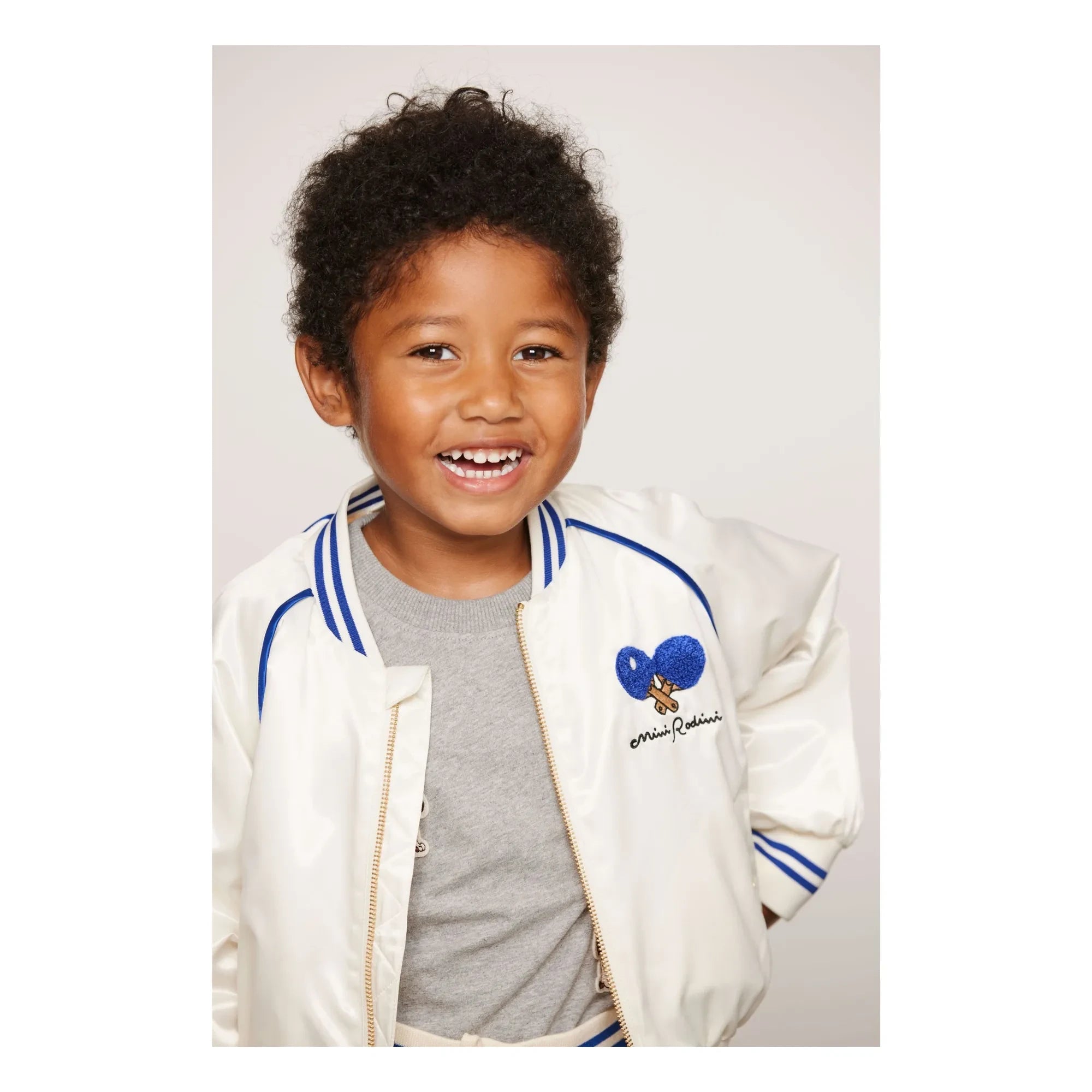 Mini Rodini - Chaqueta Ping Pong de Fibra Reciclada | Blanco