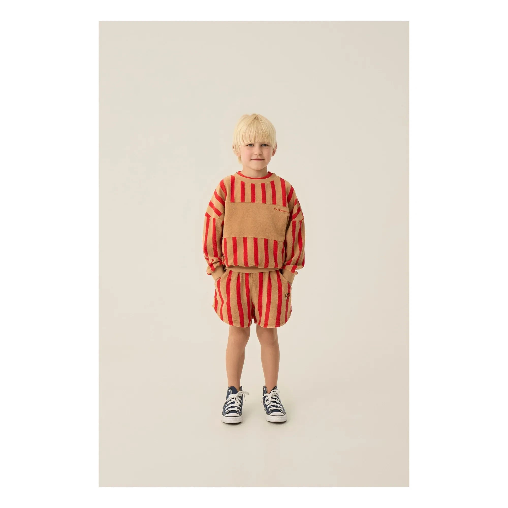 The Campamento - Sudadera de rayas | Camello
