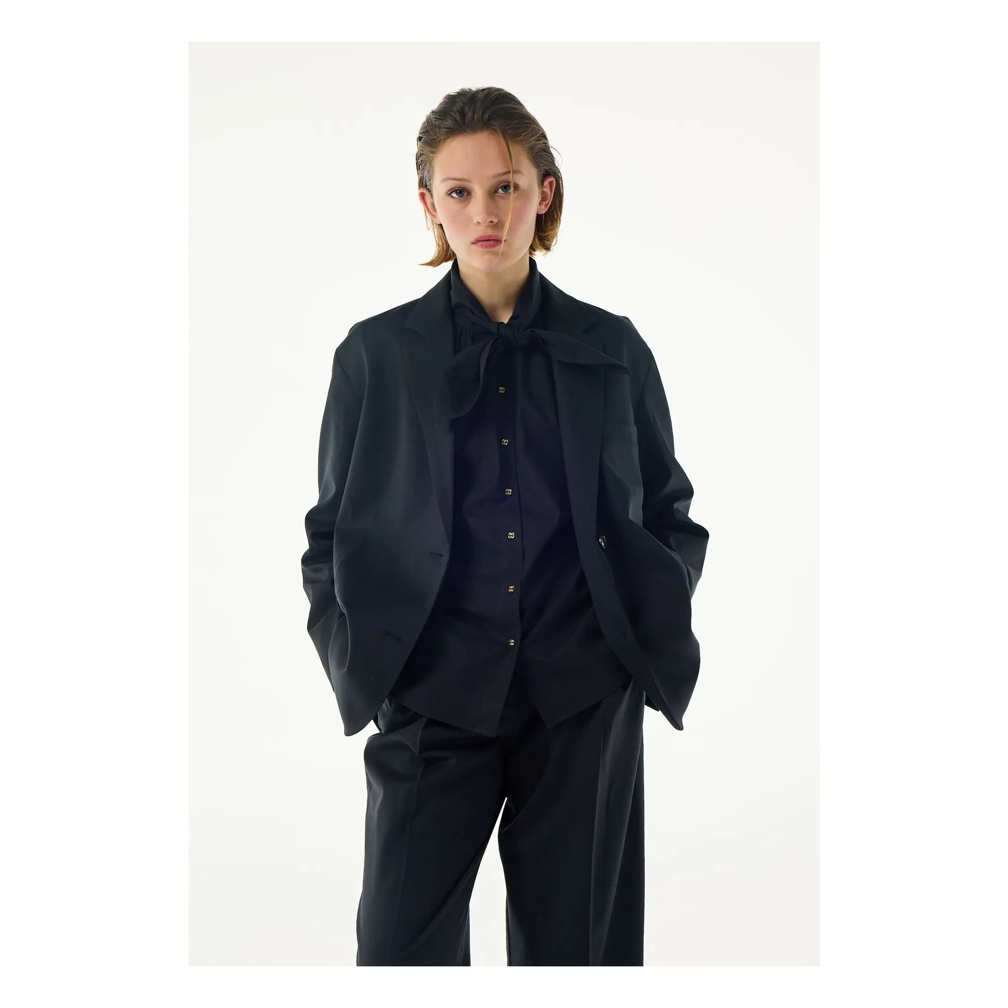 BELLEPIECE - Chaqueta de pura lana Tailoring London | Negra