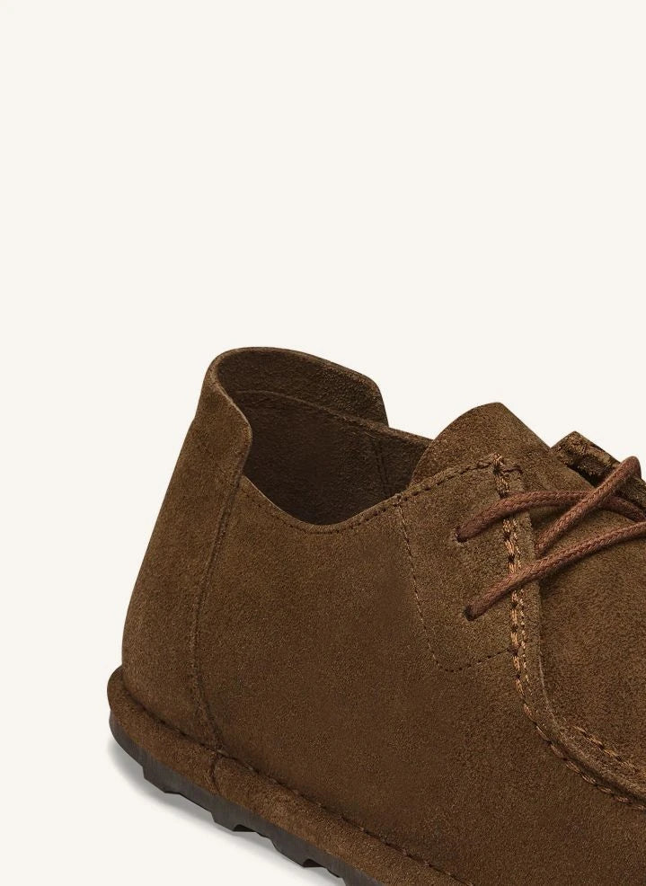 BIRKENSTOCK - Utti Mocasín de ante con cordones | Marrón oscuro