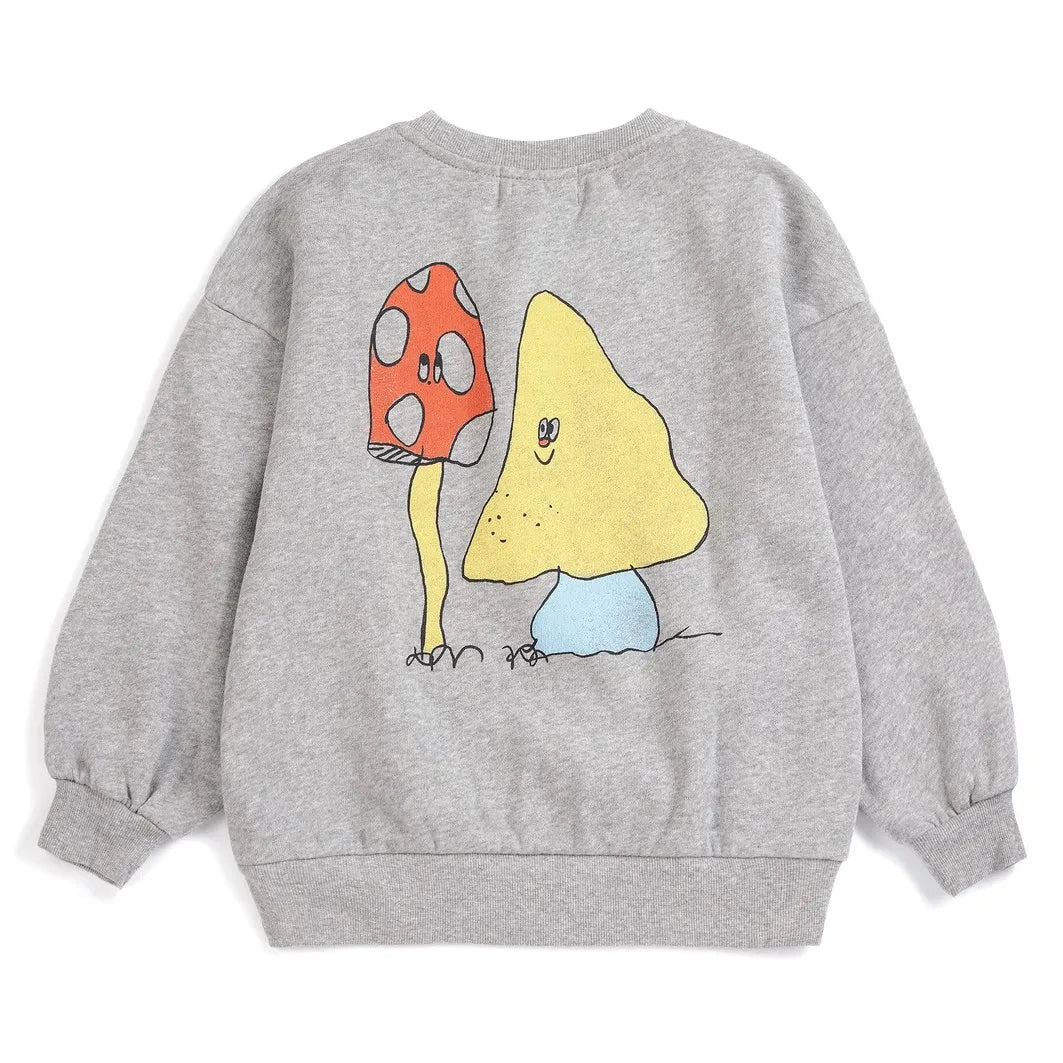 Bobo Choses - Mantar Sweat Organik Pamuk | Heather gri