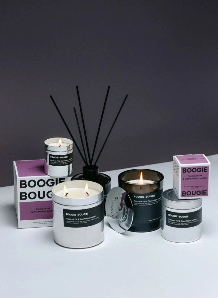 Boogie Bougie - Vela Aromática de Pachuile y Cuero para Club Nocturno - 250 g