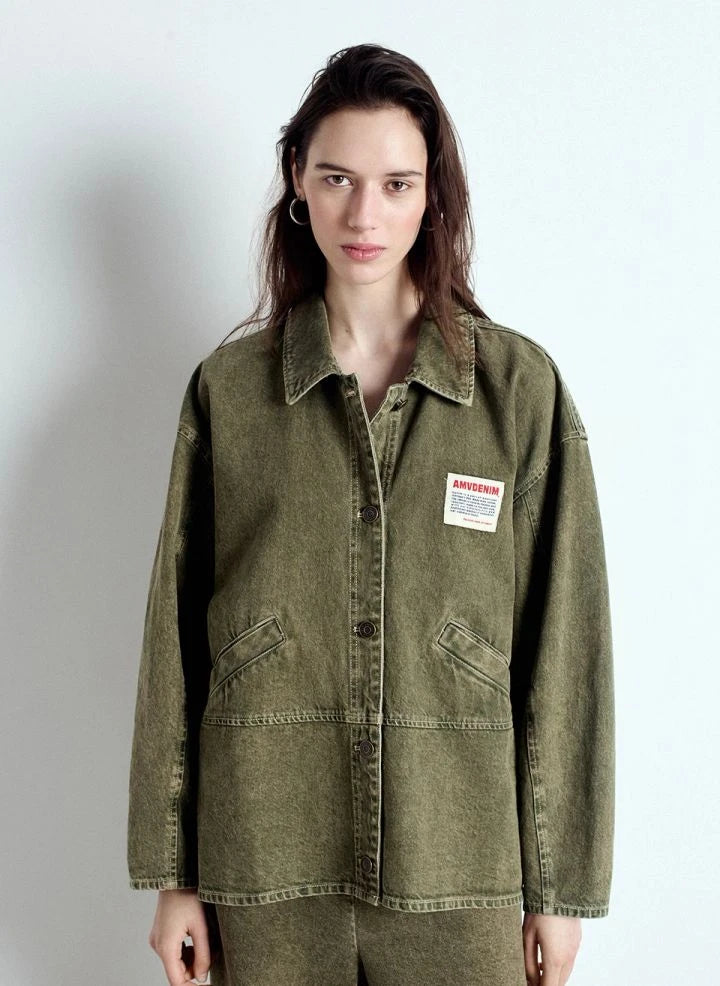 American Vintage - Uzatown Pamuklu Ceket | Zeytin