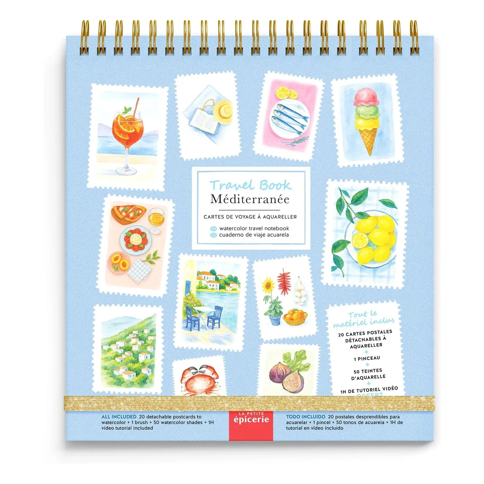 La Petite Épicerie - Cuaderno de acuarelas - Mediterráneo
