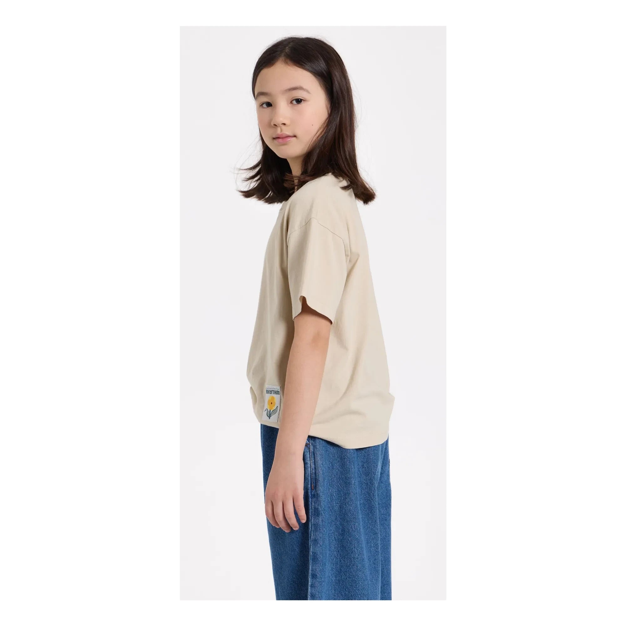 Hundred Pieces - Camiseta de algodón orgánico Luna | Beige