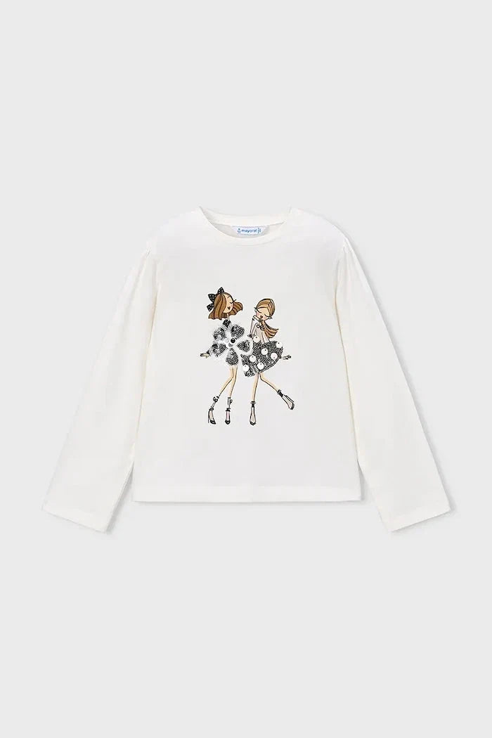 Blusa de manga larga de algodón para niños Mayoral