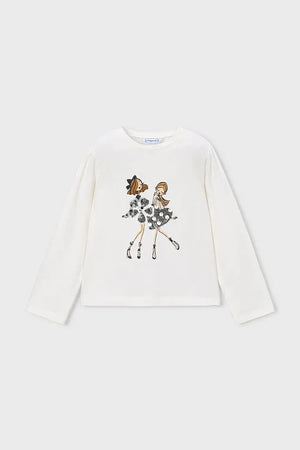 Blusa de manga larga de algodón para niños Mayoral