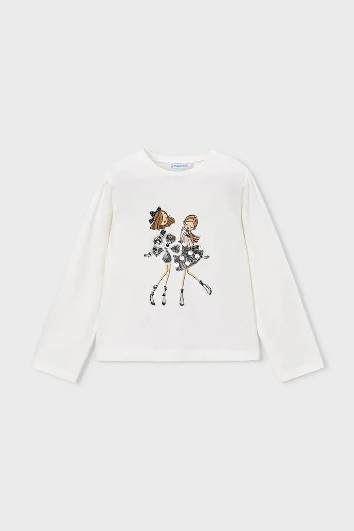 Blusa de manga larga de algodón para niños Mayoral
