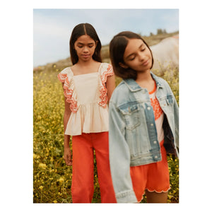 Molo - Volantes Rosamond Conton Top | Marfil