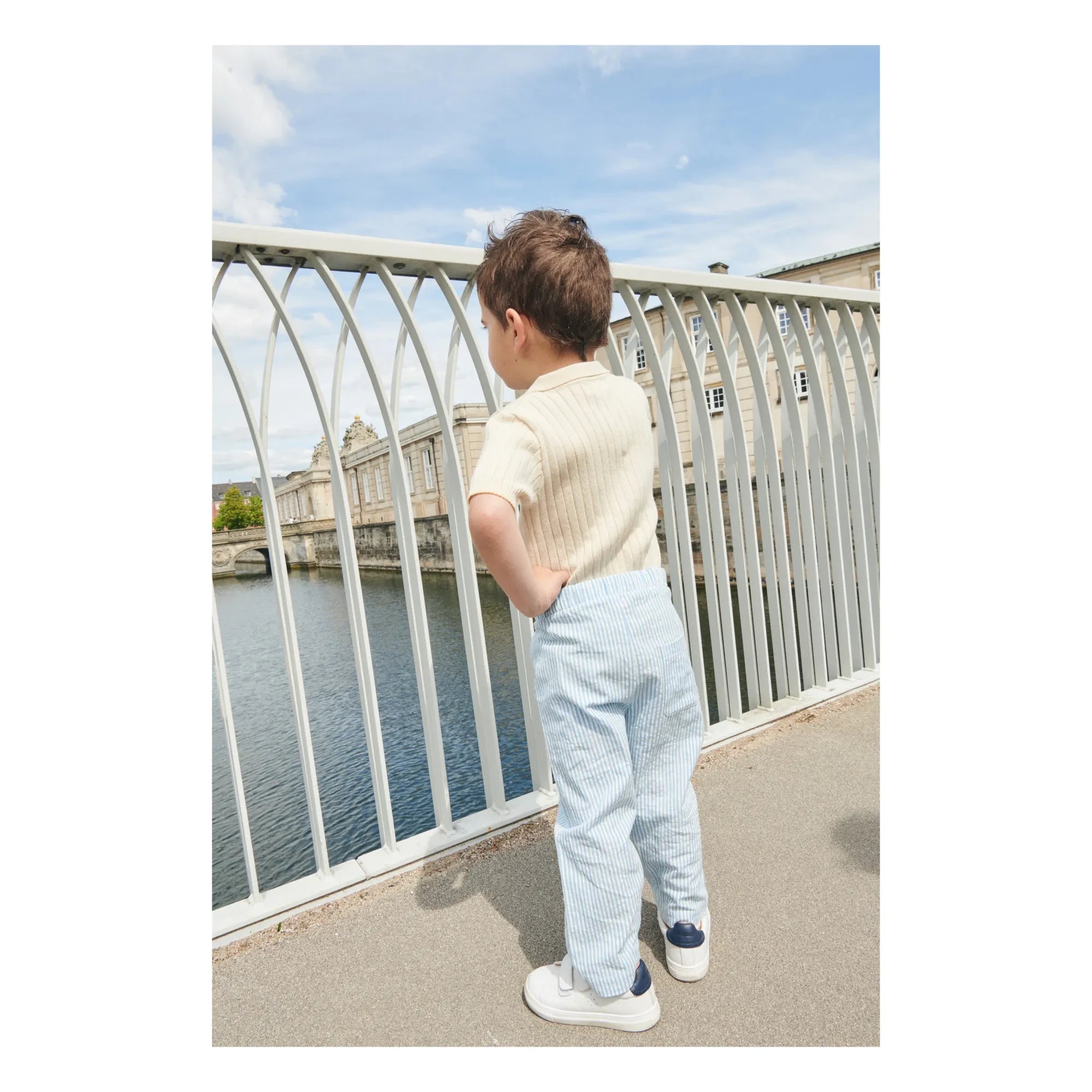 Copenhagen Colors - Pantalones seersucker | Azul claro
