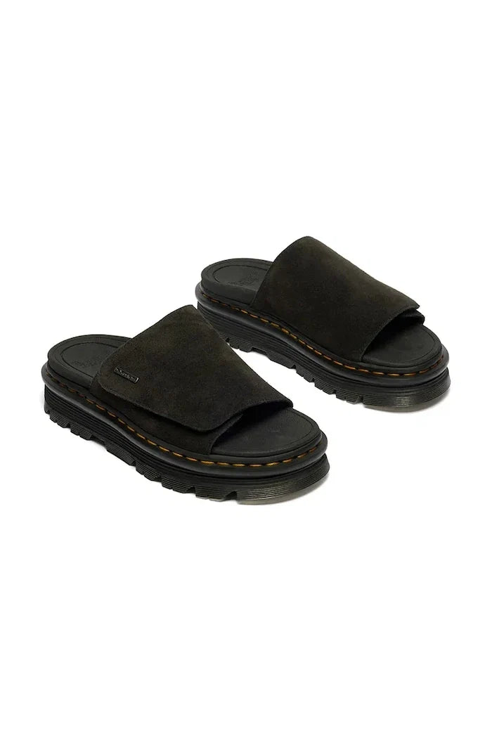 Dr. Martens Pantufla de plataforma de gamuza ZebZag Slide