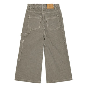 brunobruno nation - Pantalones Flynn orgánicos de algodón a rayas | Verde oscuro