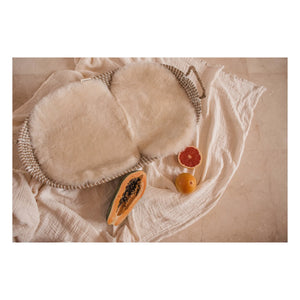 BINIBAMBA - Piel de cordero para cochecito y capazo - 68x44 cm | Leche