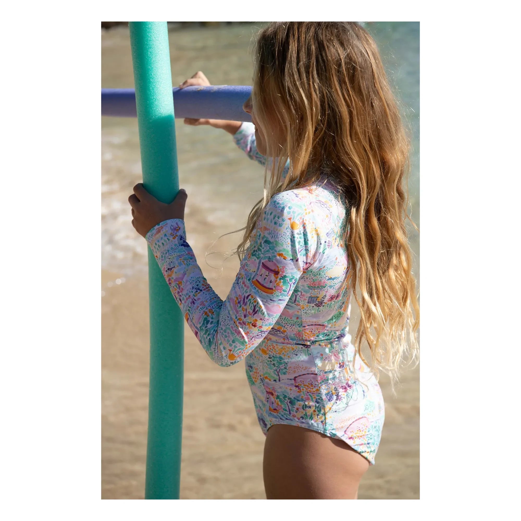 Lison Paris - Bañador con protección UV de fibras recicladas Bloom Parc | Rosa claro