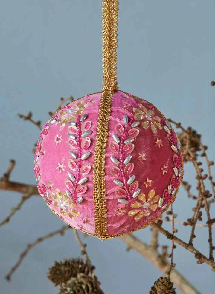 Rice - Adornos de Año Nuevo de Terciopelo - Set de 3 | Multicolor