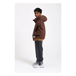 Hundred Pieces - Chaqueta con capucha mate | Marrón