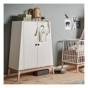 Leander - Luna Armario Pequeño de Roble - 2 Puertas | Blanco