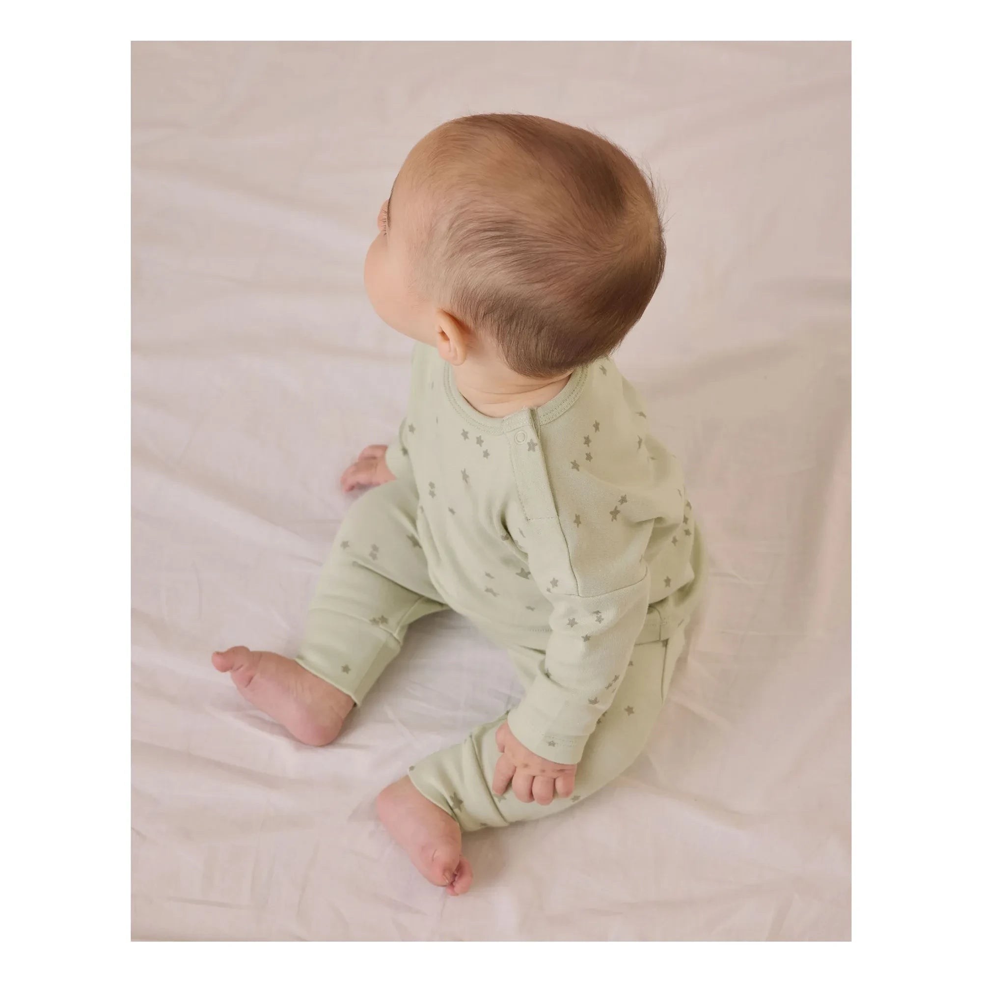Quincy Mae - Camiseta de cuello redondo | Verde celadón