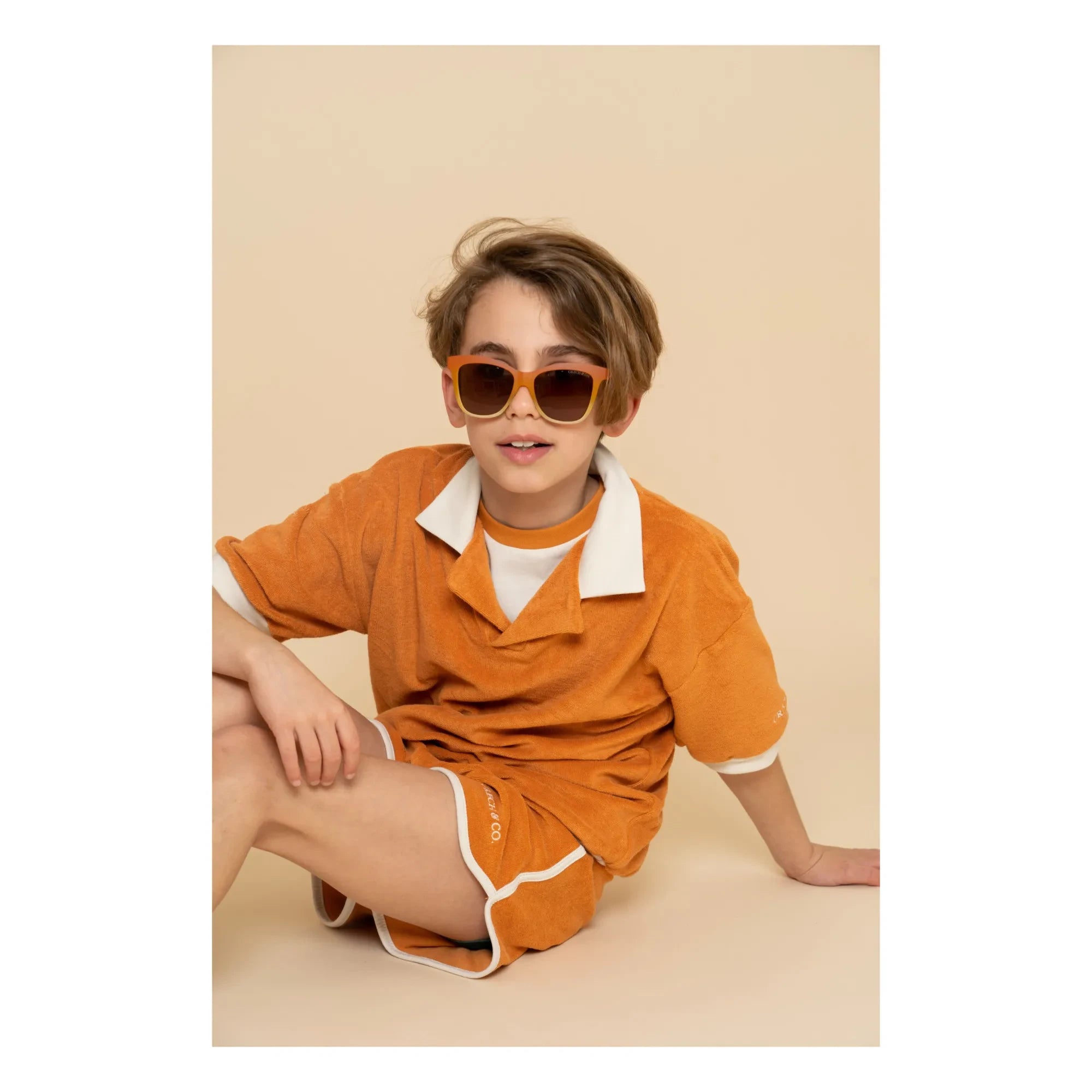 Grech & Co - Gafas de sol Wayfarer Ombre | Naranja