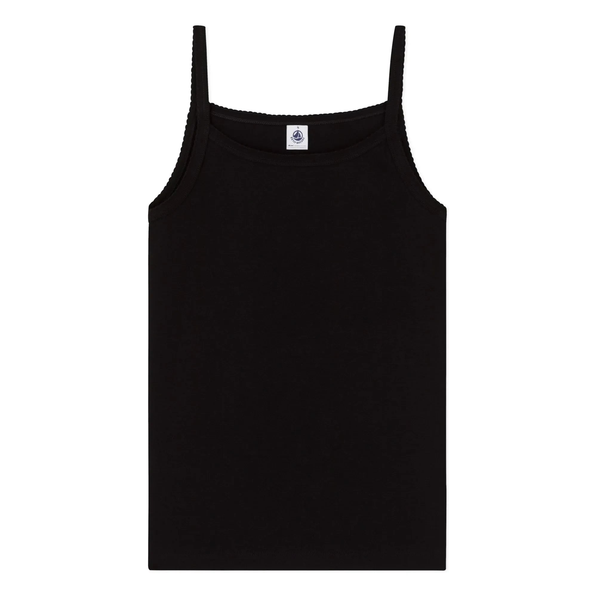 Petit Bateau - Camiseta sin mangas de algodón orgánico Cocotte | Negro