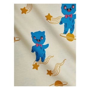 Mini Rodini - Camiseta de algodón orgánico Aliens | Crudo