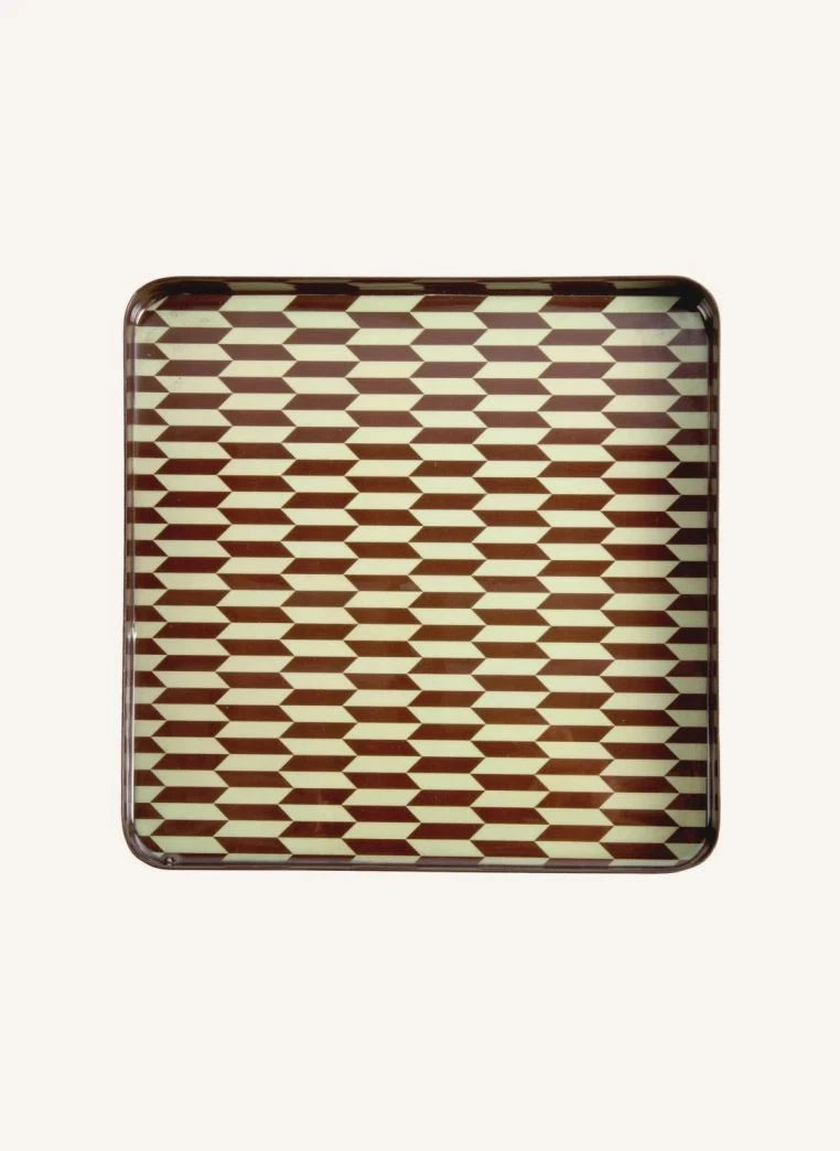 Present Time - Bandeja de metal Salerno | Chocolate