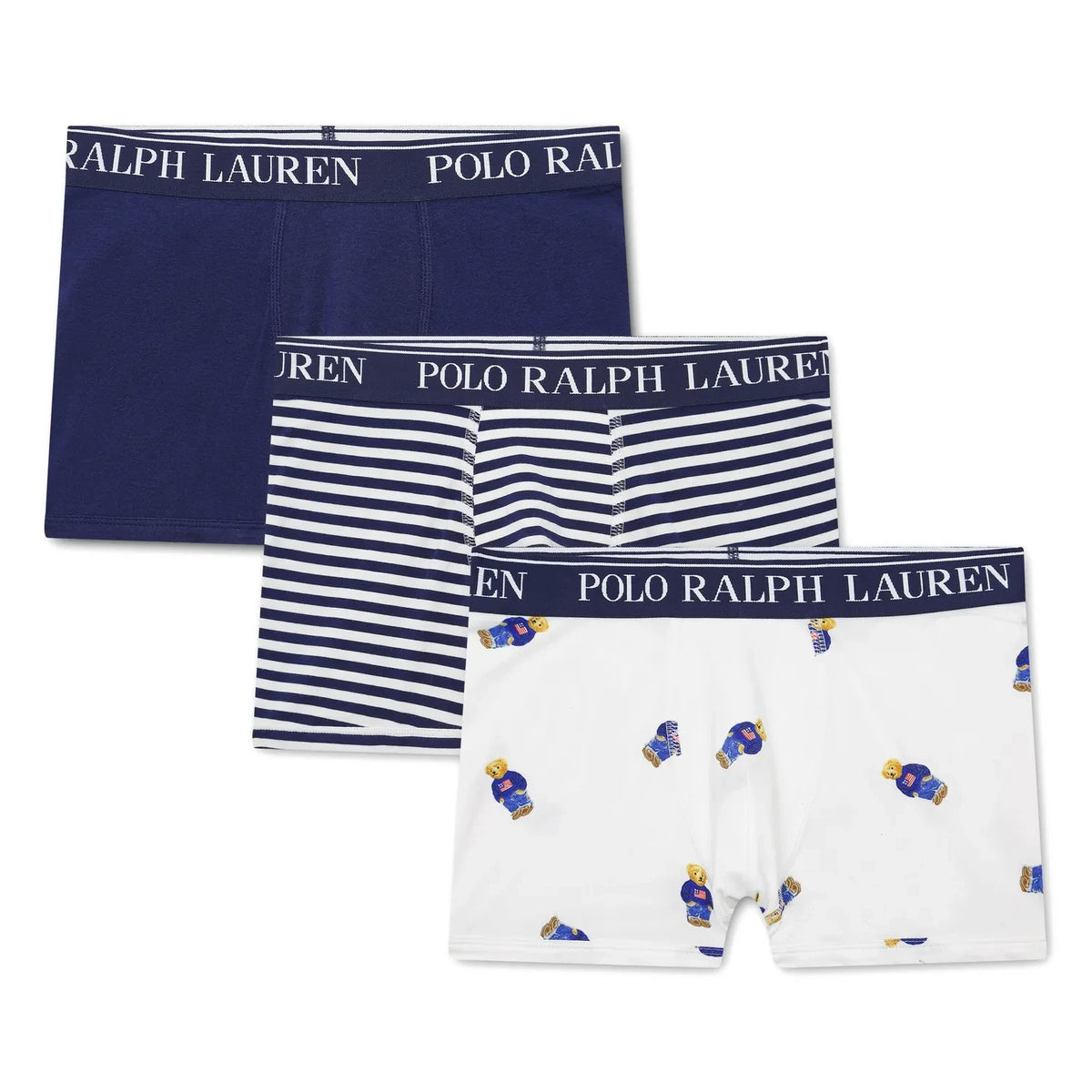 Ralph Lauren - Conjunto de 3 boxers con osos | Azul marino